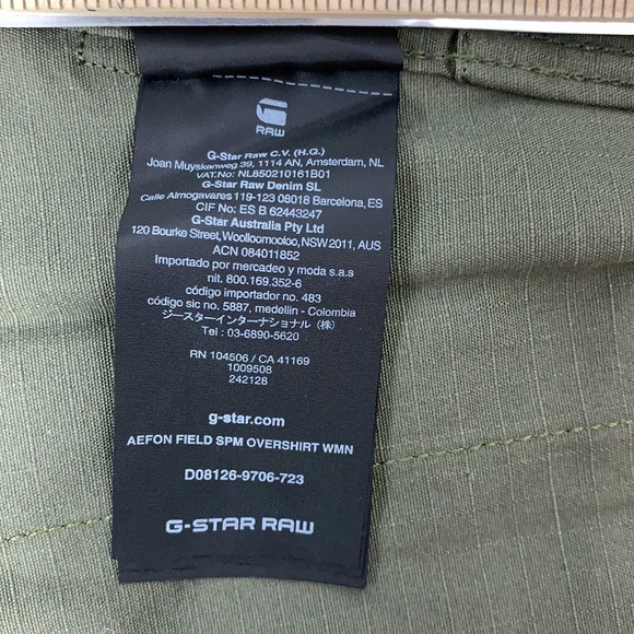 G-Star  Aefon Camo Patchwork Overshirt Size Small - Picture 7 of 8